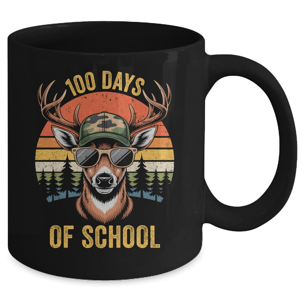 100 Days Of School Deer Hunting Boy Camo Boy Girl Teacher Mug | teecentury