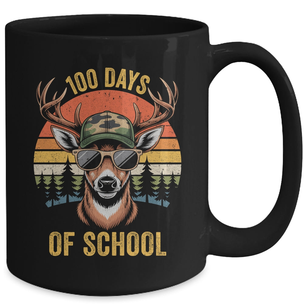 100 Days Of School Deer Hunting Boy Camo Boy Girl Teacher Mug | teecentury