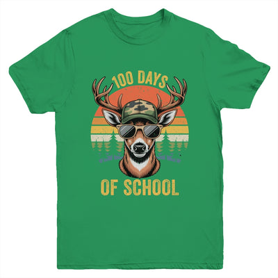 100 Days Of School Deer Hunting Boy Camo Boy Girl Teacher Youth Shirt | teecentury