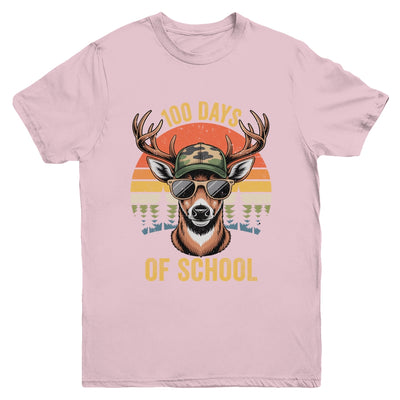 100 Days Of School Deer Hunting Boy Camo Boy Girl Teacher Youth Shirt | teecentury