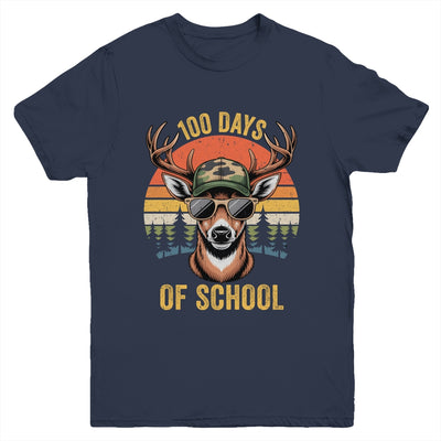 100 Days Of School Deer Hunting Boy Camo Boy Girl Teacher Youth Shirt | teecentury