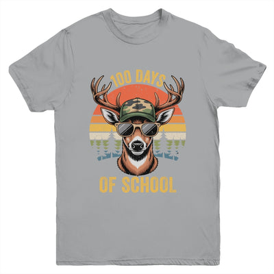 100 Days Of School Deer Hunting Boy Camo Boy Girl Teacher Youth Shirt | teecentury