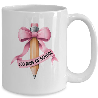 100 Days Of School Student Girls Coquette Bow 100th Days Mug | teecentury