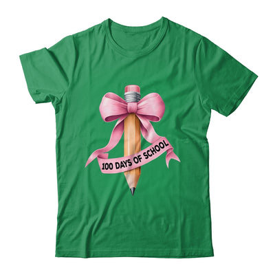 100 Days Of School Student Girls Coquette Bow 100th Days Shirt & Hoodie | teecentury