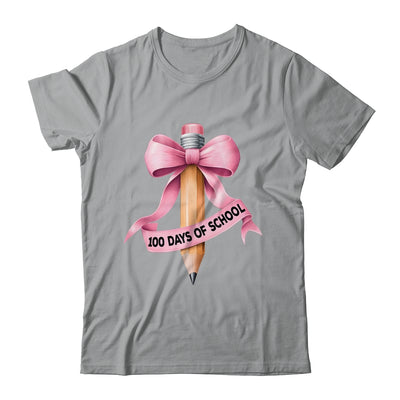 100 Days Of School Student Girls Coquette Bow 100th Days Shirt & Hoodie | teecentury