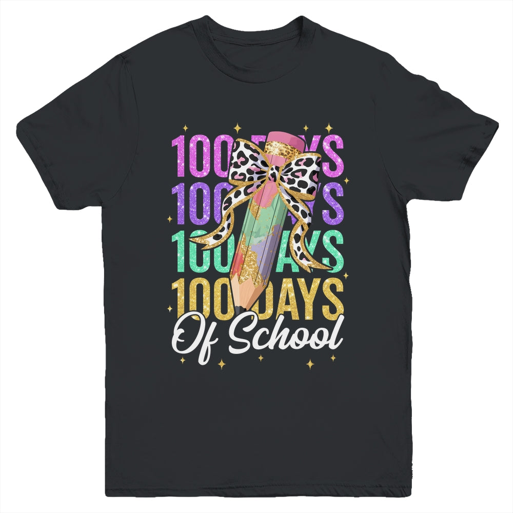 100 Days Of School Teacher 100th Day Of School Girls Kids Youth Shirt | teecentury
