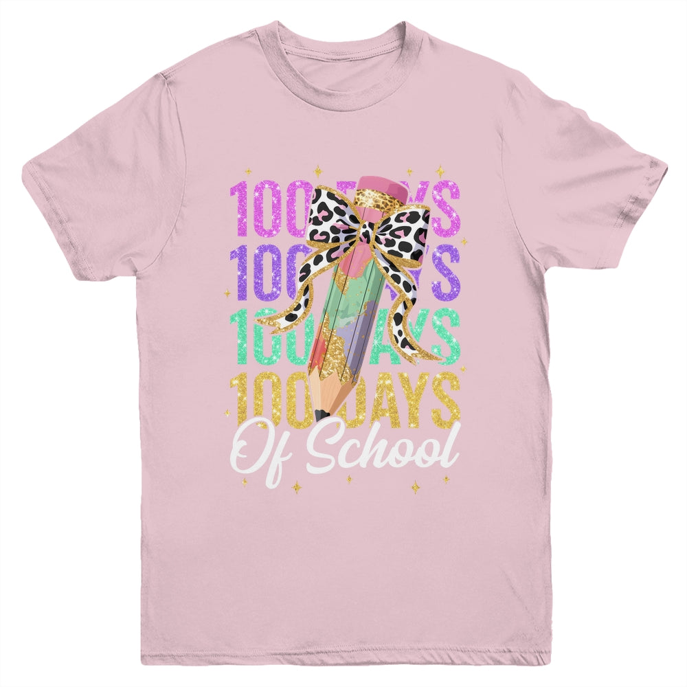 100 Days Of School Teacher 100th Day Of School Girls Kids Youth Shirt | teecentury