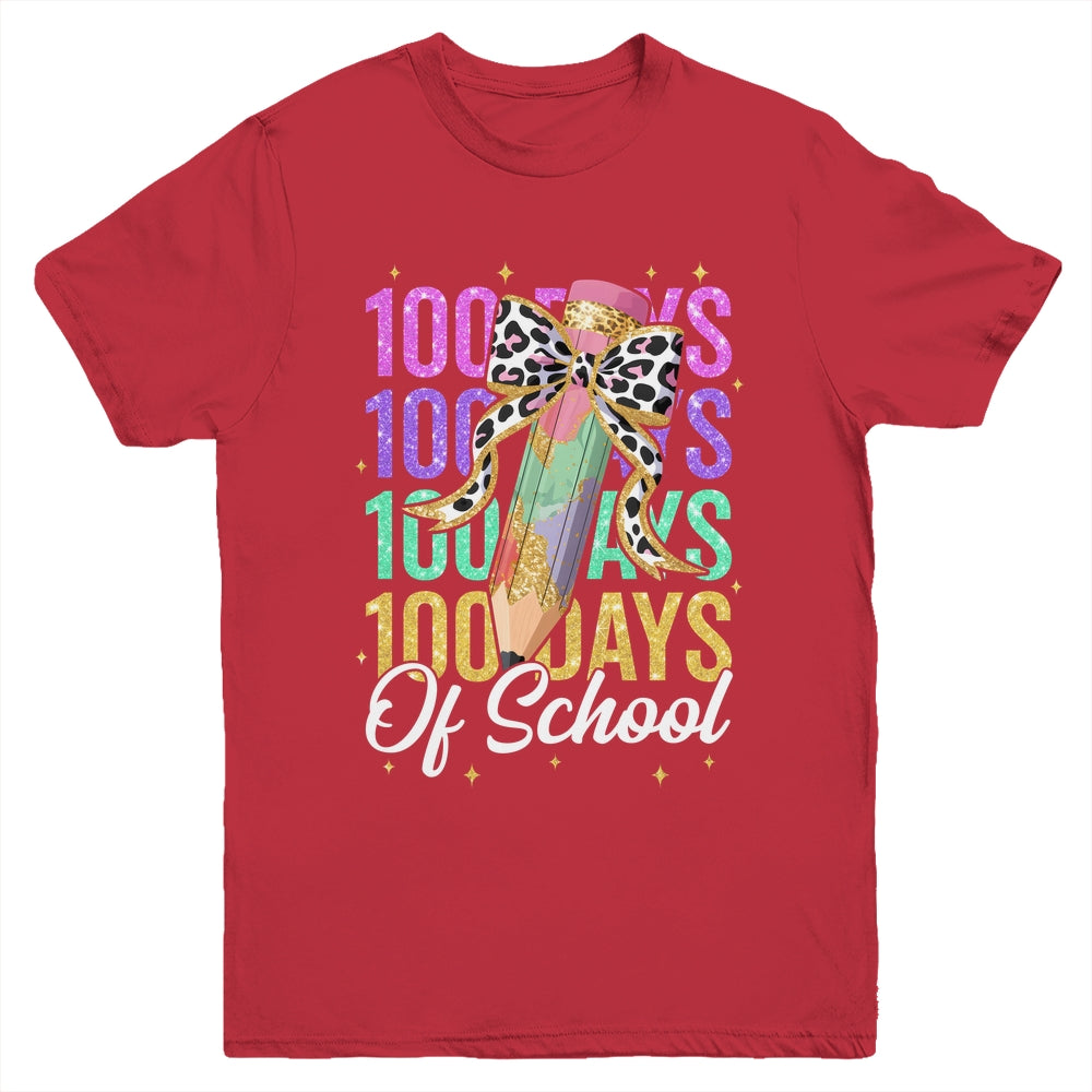 100 Days Of School Teacher 100th Day Of School Girls Kids Youth Shirt | teecentury
