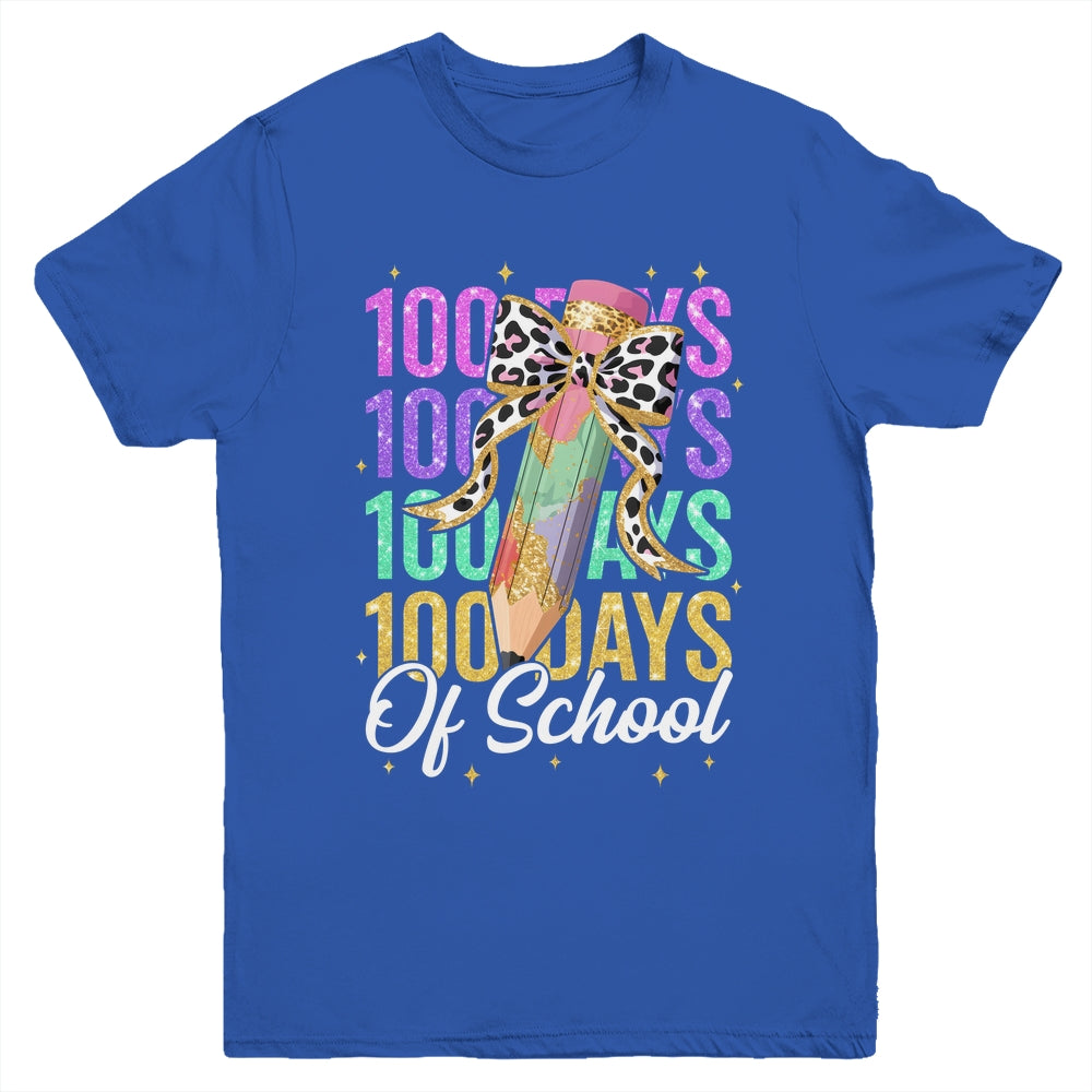 100 Days Of School Teacher 100th Day Of School Girls Kids Youth Shirt | teecentury