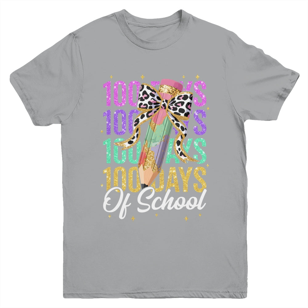 100 Days Of School Teacher 100th Day Of School Girls Kids Youth Shirt | teecentury