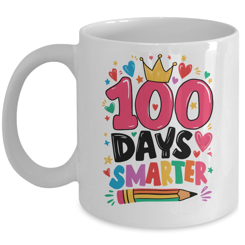 100 Days Smarter 100th Day Of School Kids Girls Teacher Mug | teecentury