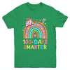100 Days Smarter Kids Girls Unicorn 100th Day Of School Youth Shirt | teecentury