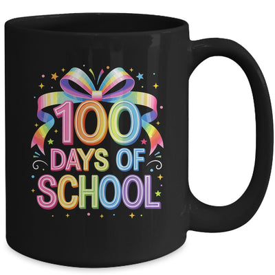 100th Day Of School For Girls 100 Days Teacher Coquette Bow Mug | teecentury