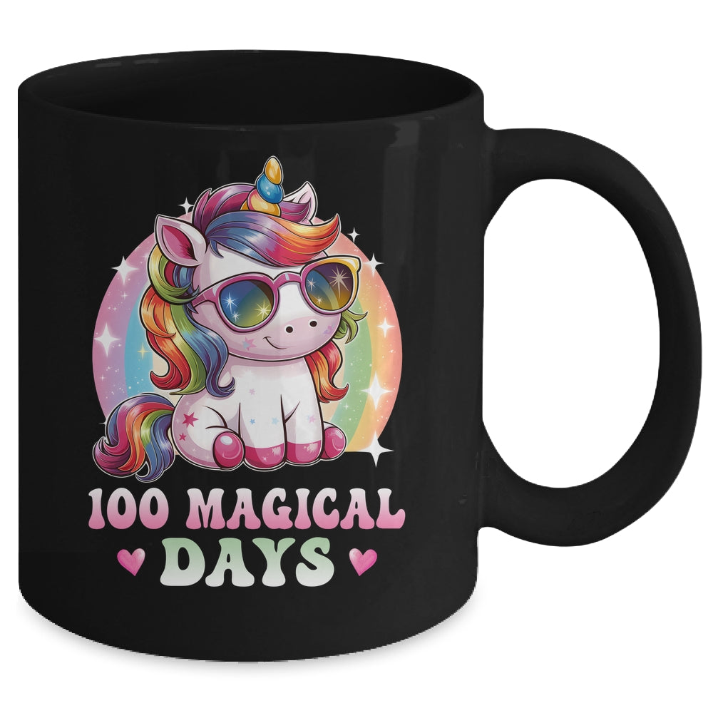 100th Day Of School Unicorn 100 Magical Days Kids Girls Mug | teecentury