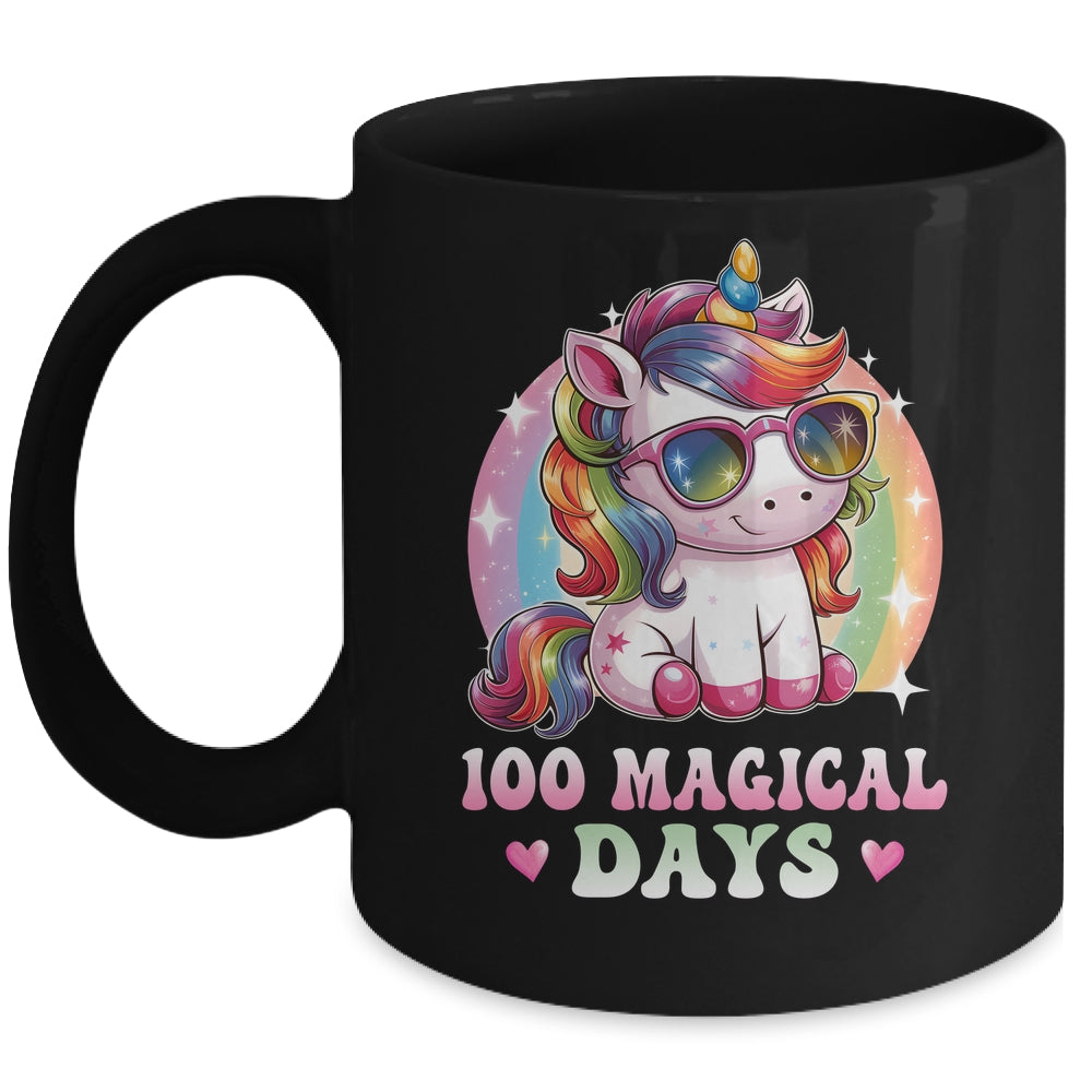 100th Day Of School Unicorn 100 Magical Days Kids Girls Mug | teecentury
