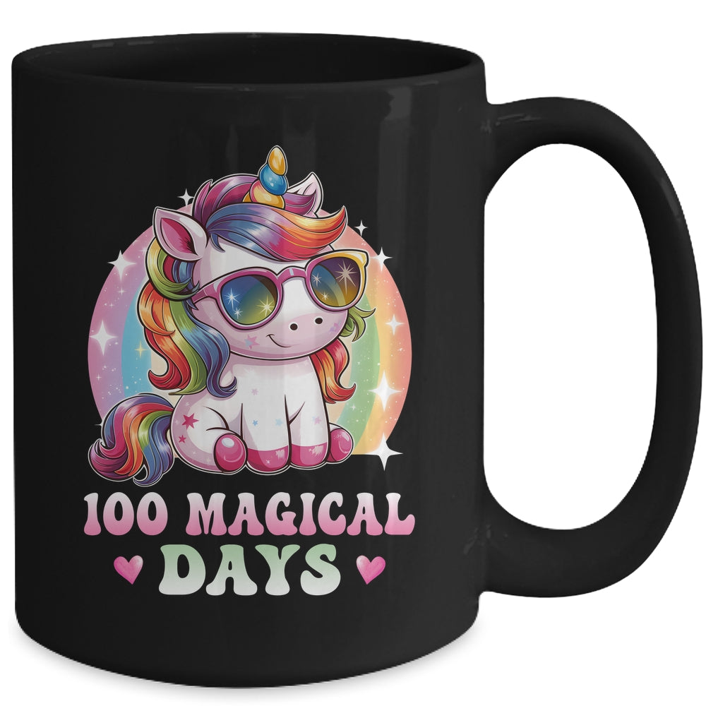 100th Day Of School Unicorn 100 Magical Days Kids Girls Mug | teecentury