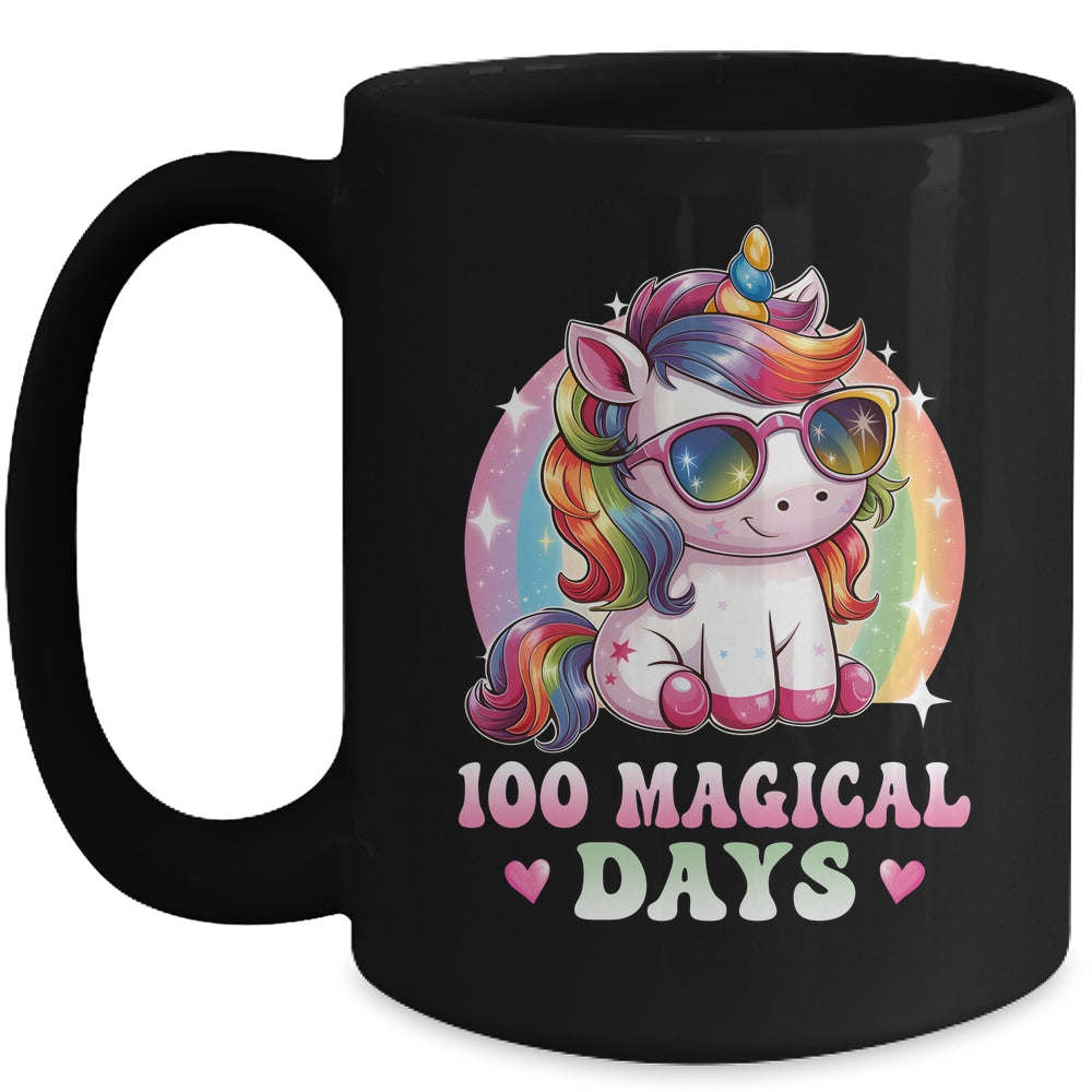 100th Day Of School Unicorn 100 Magical Days Kids Girls Mug | teecentury
