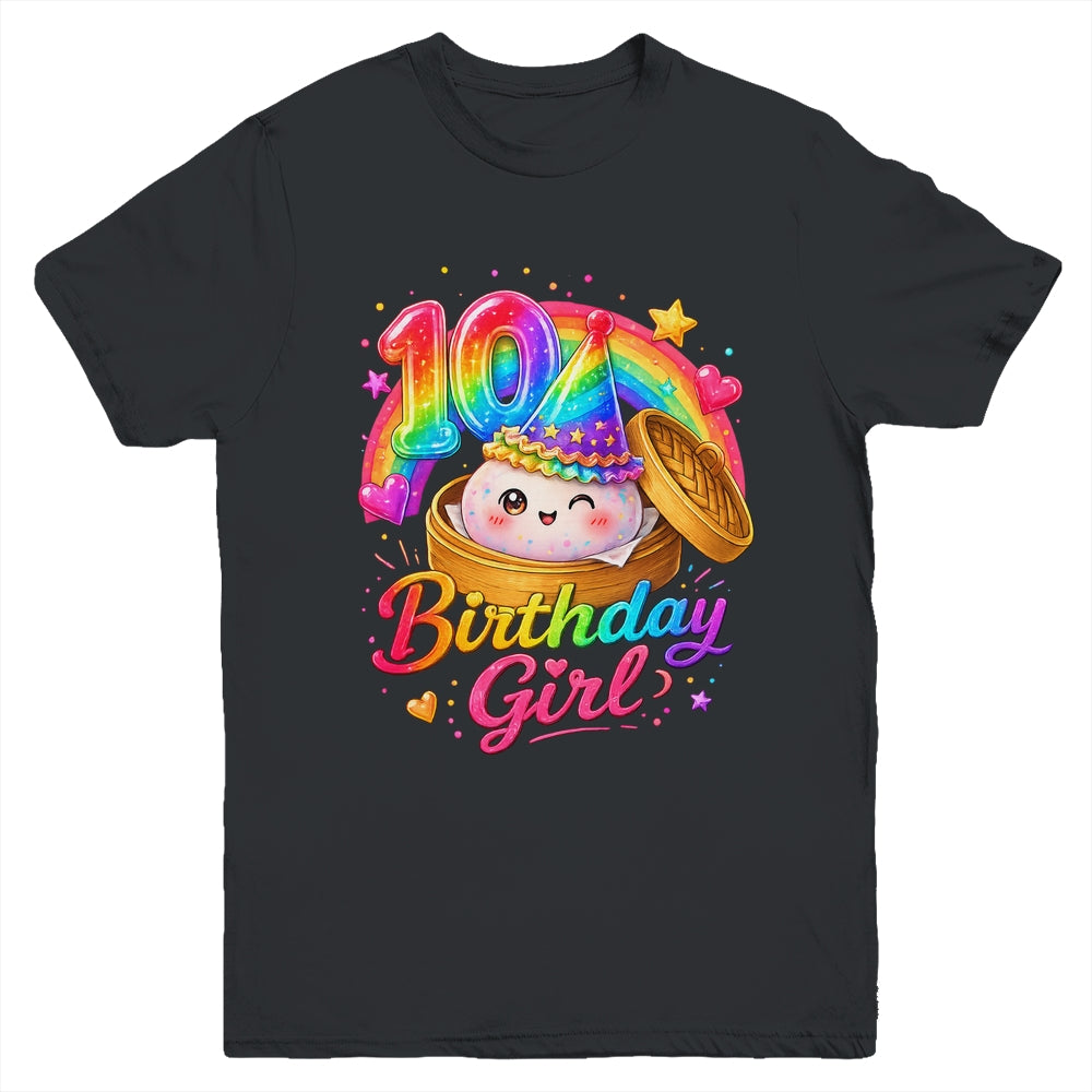 10Th Birthday Girl Dumpling Kawaii Pastel Anime 10 Years Old Youth Shirt | teecentury