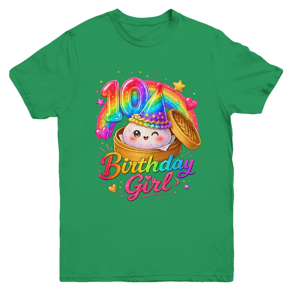 10Th Birthday Girl Dumpling Kawaii Pastel Anime 10 Years Old Youth Shirt | teecentury