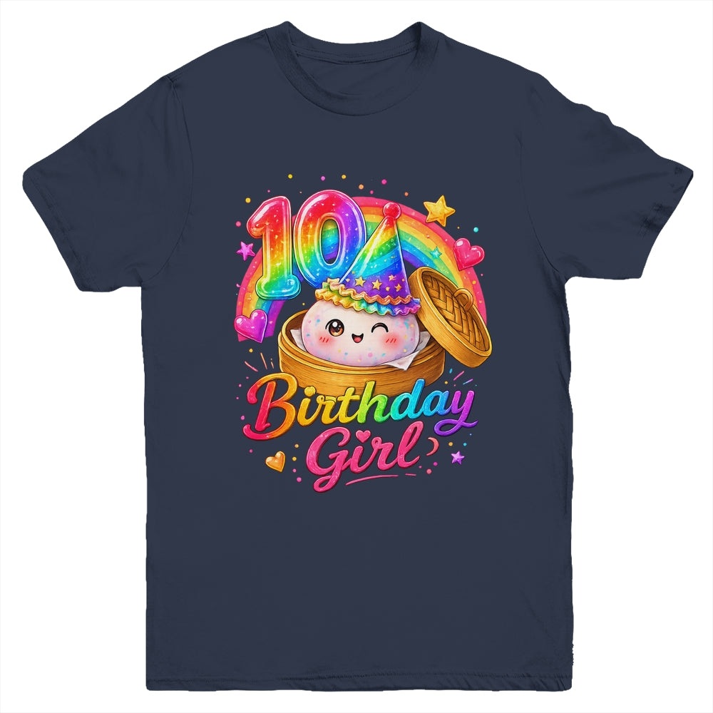 10Th Birthday Girl Dumpling Kawaii Pastel Anime 10 Years Old Youth Shirt | teecentury