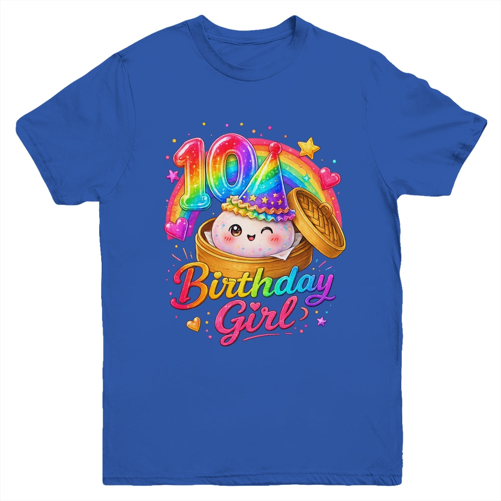 10Th Birthday Girl Dumpling Kawaii Pastel Anime 10 Years Old Youth Shirt | teecentury
