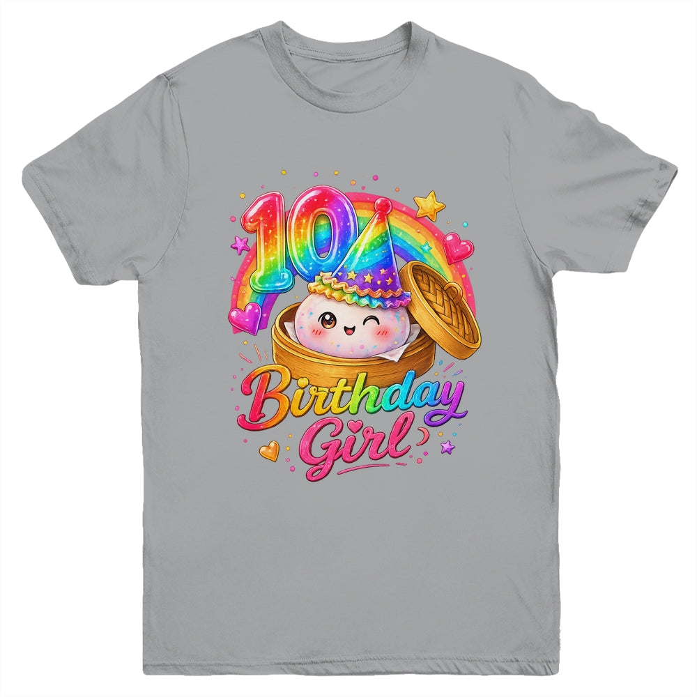 10Th Birthday Girl Dumpling Kawaii Pastel Anime 10 Years Old Youth Shirt | teecentury