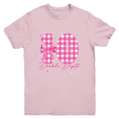 10 Double Digits 10th Birthday Girl Coquette 10 Year Old Youth Shirt | teecentury