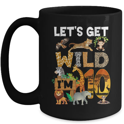 10 Year Old Zoo Birthday Safari Jungle Animal 10th Bday Mug | teecentury