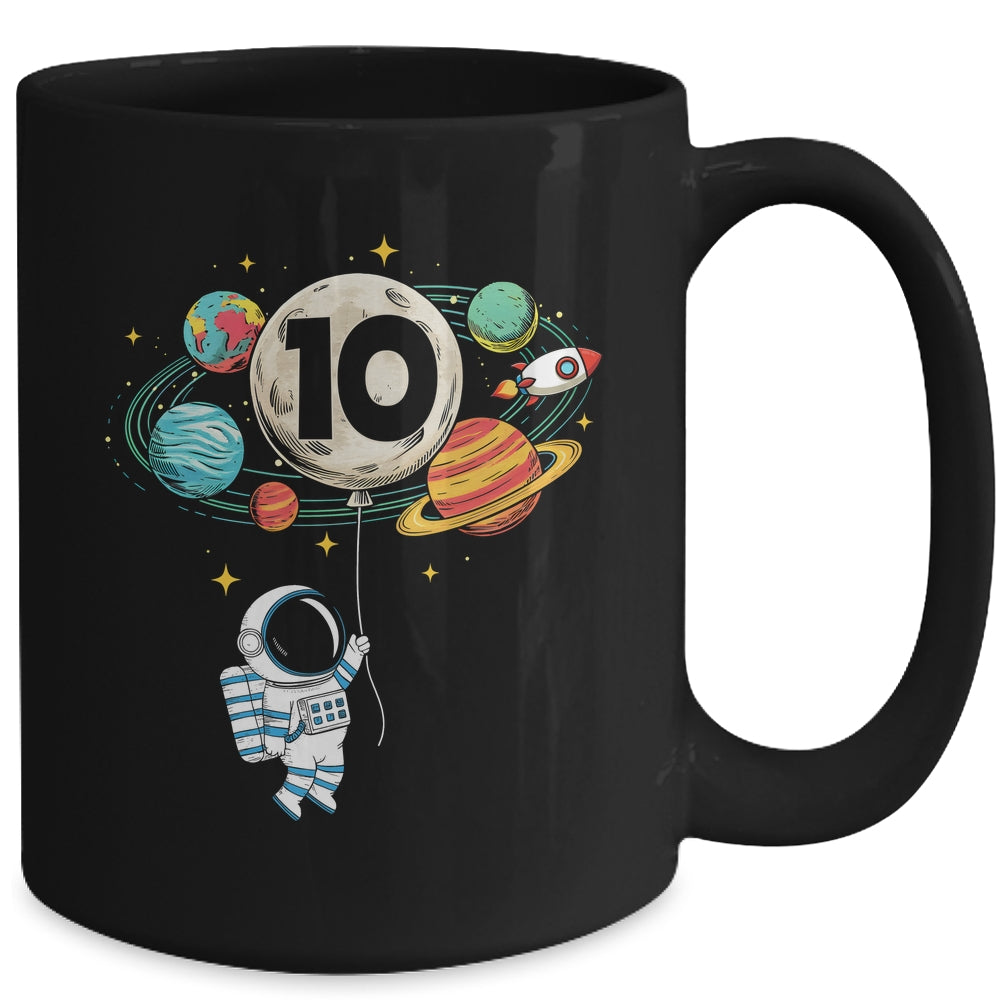 10 Years Old Birthday Boy Astronaut Space 10th Birthday Mug | teecentury