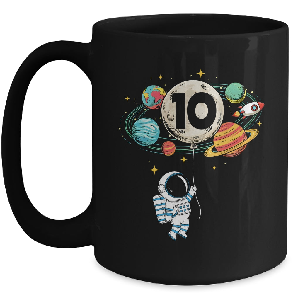 10 Years Old Birthday Boy Astronaut Space 10th Birthday Mug | teecentury