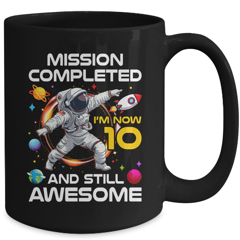 10th Birthday Astronaut 10 Years Old Outer Space Birthday Mug | teecentury
