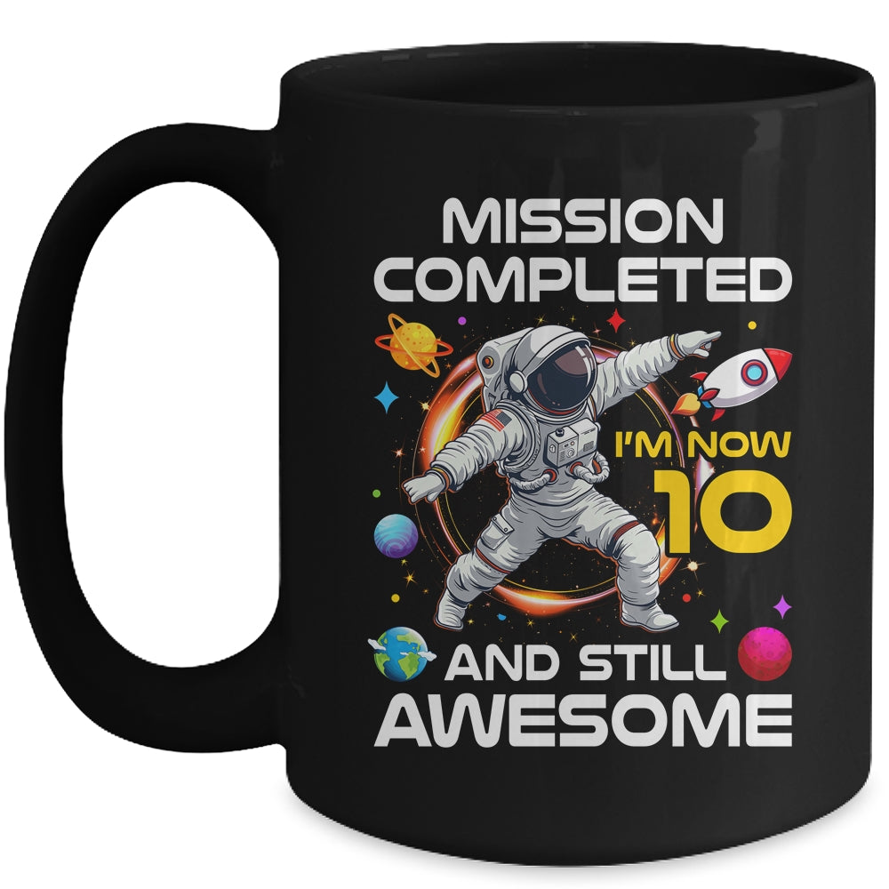10th Birthday Astronaut 10 Years Old Outer Space Birthday Mug | teecentury