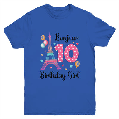 10th Birthday Girl Outfit France French Paris Eiffel Tower Youth Shirt | teecentury