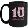 10th Birthday Girl Pink Coquette Bow 10 Year Old Aesthetic Mug | teecentury