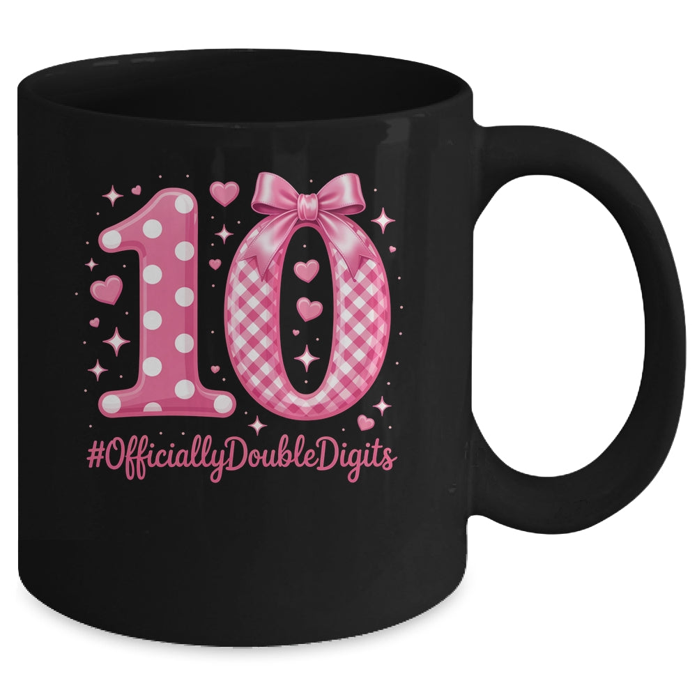 10th Birthday Girls 10 Year Officially Double Digits Bday Mug | teecentury