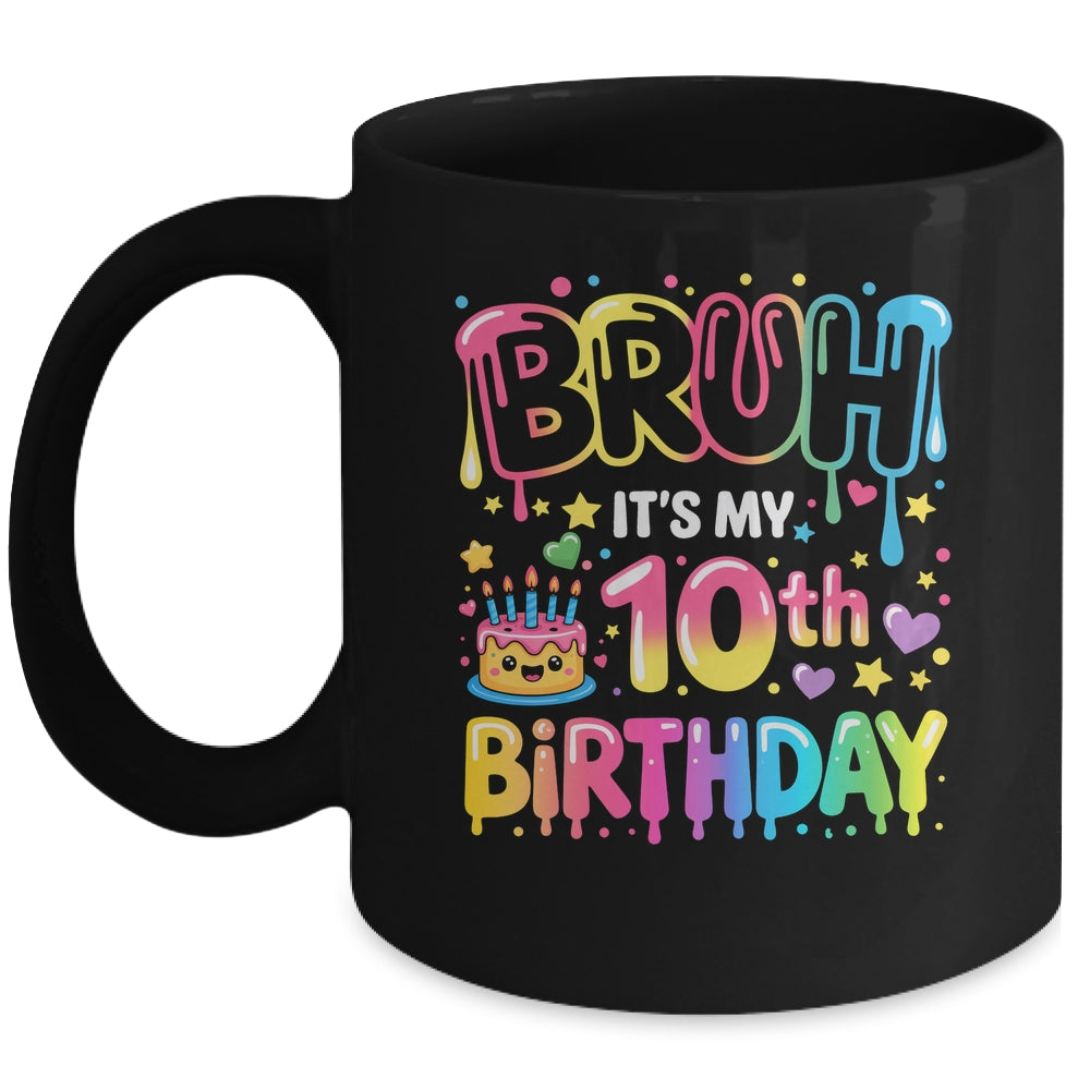 10th Birthday Girls 10 Years Old Bruh Double Digits Birthday Mug | teecentury