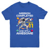 11th Birthday Astronaut 11 Years Old Outer Space Birthday Youth Shirt | teecentury