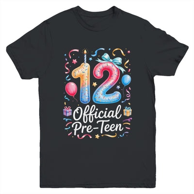 12 Official Pre-Teen Coquette 12 Year Old 12th Birthday Girl Youth Shirt | teecentury