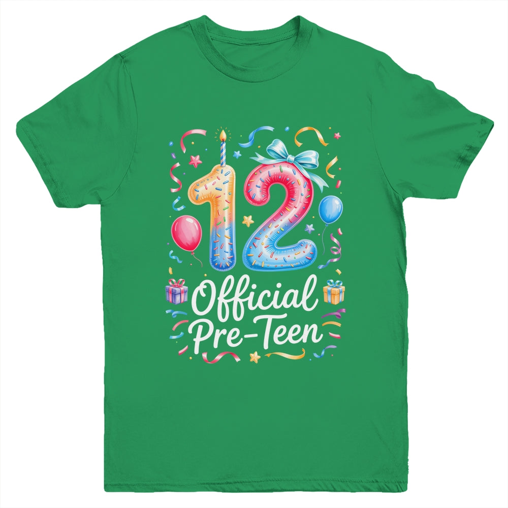 12 Official Pre-Teen Coquette 12 Year Old 12th Birthday Girl Youth Shirt | teecentury