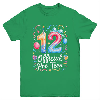 12 Official Pre-Teen Coquette 12 Year Old 12th Birthday Girl Youth Shirt | teecentury