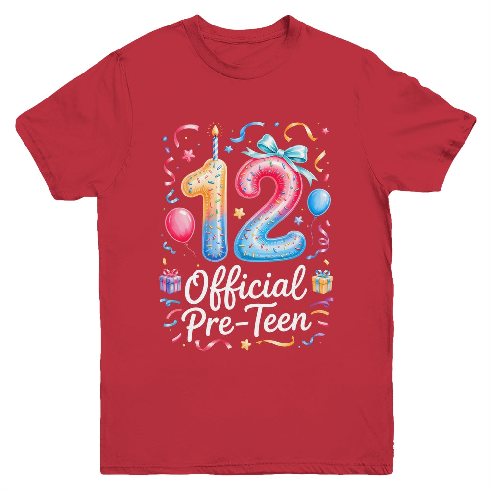 12 Official Pre-Teen Coquette 12 Year Old 12th Birthday Girl Youth Shirt | teecentury