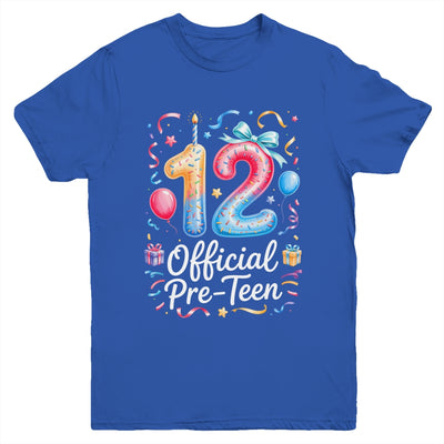 12 Official Pre-Teen Coquette 12 Year Old 12th Birthday Girl Youth Shirt | teecentury