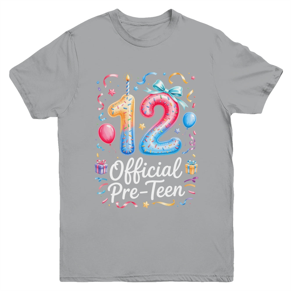 12 Official Pre-Teen Coquette 12 Year Old 12th Birthday Girl Youth Shirt | teecentury
