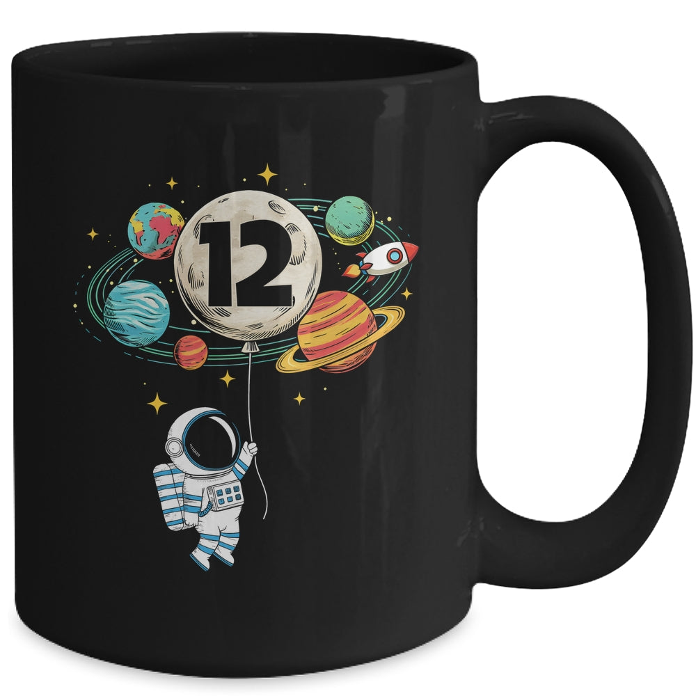 12 Years Old Birthday Boy Astronaut Space 12th Birthday Mug | teecentury