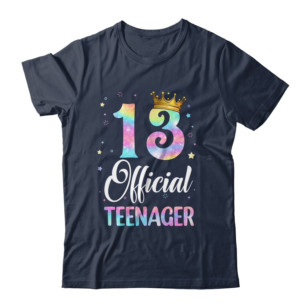 13 Official Teenager Crown 13 Year Old Tie Dye 13th Birthday Shirt & Tank Top | teecentury
