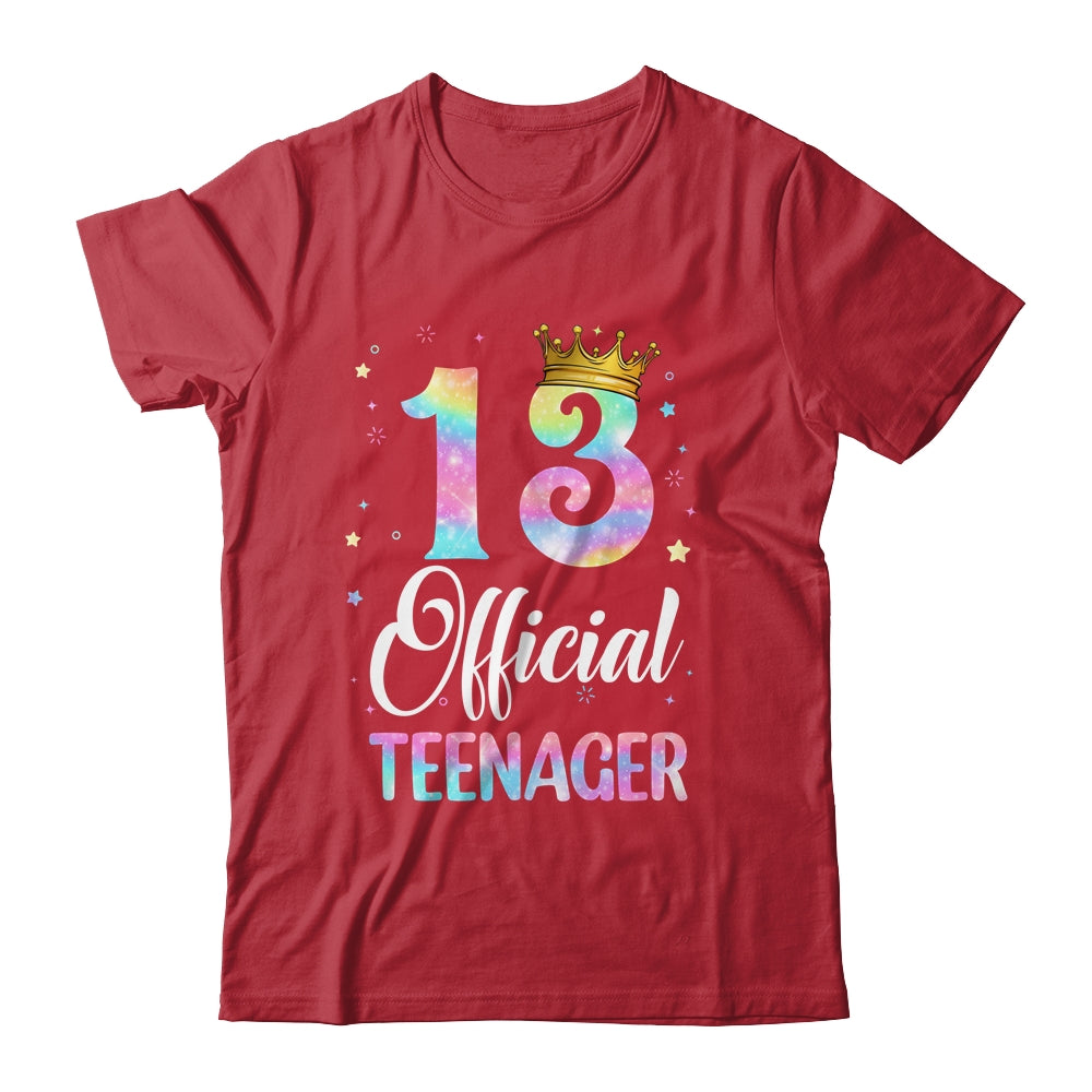 13 Official Teenager Crown 13 Year Old Tie Dye 13th Birthday Shirt & Tank Top | teecentury