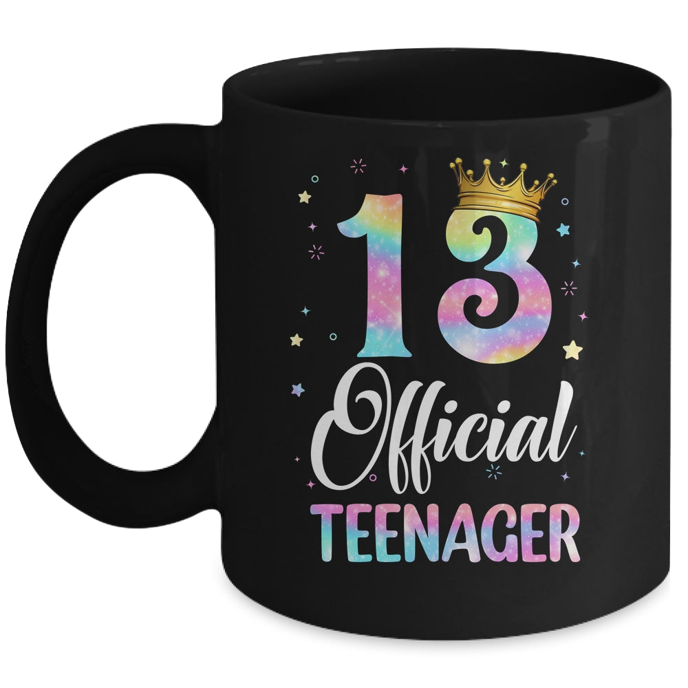 13 Official Teenager Crown 13 Year Old Tie Dye 13th Birthday Mug | teecentury