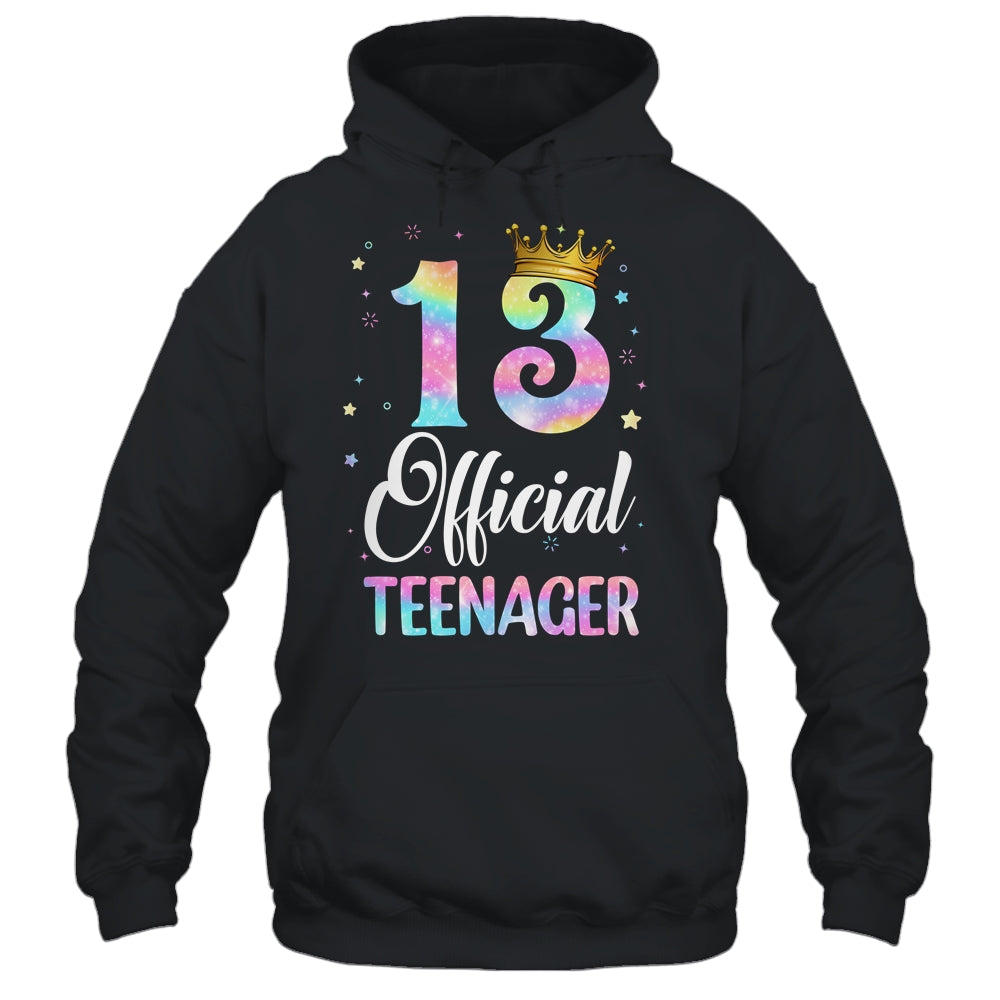 13 Official Teenager Crown 13 Year Old Tie Dye 13th Birthday Shirt & Tank Top | teecentury