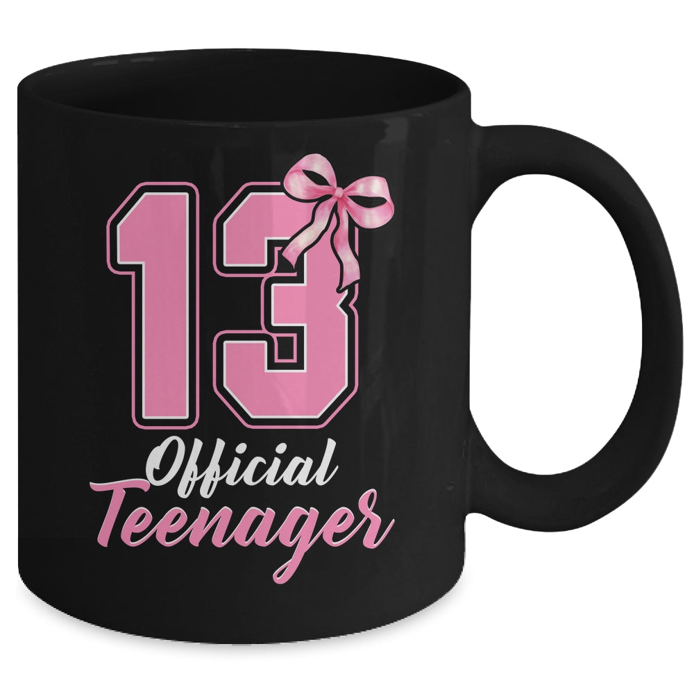 13 Year Old Coquette Bow Official Teenager 13th Birthday Mug | teecentury