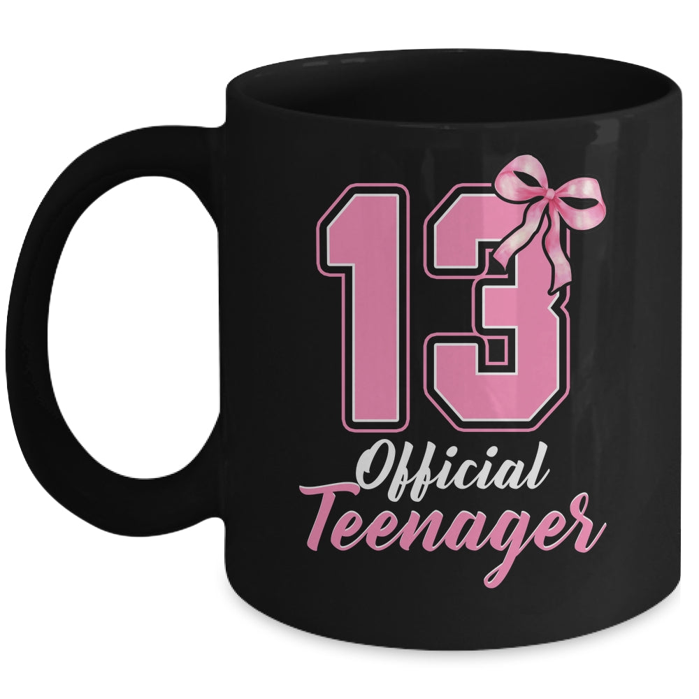 13 Year Old Coquette Bow Official Teenager 13th Birthday Mug | teecentury